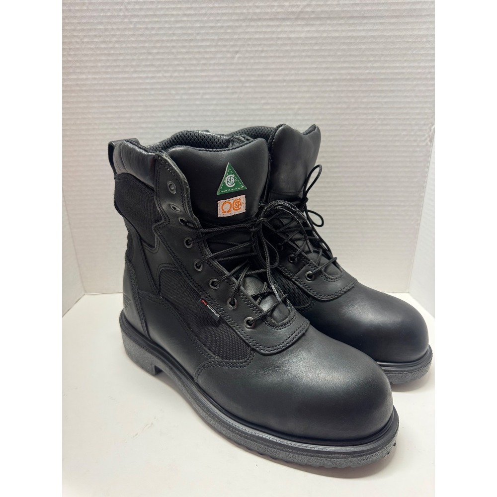 Red Wing 4273 Mens Black Leather Waterproof Steel Toe Work Boots Size 9.5 E2